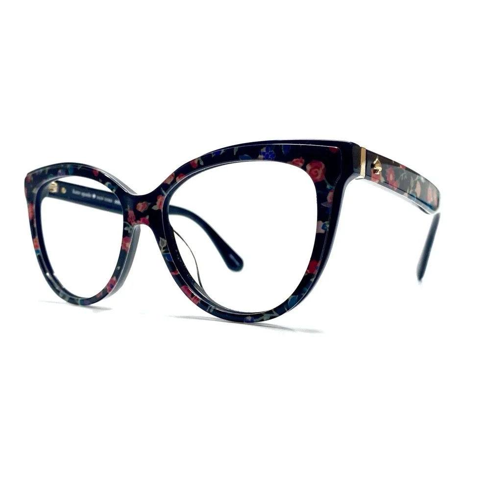 Kate Spade Black Gold Floral Print Cat Eye Glasses Daesha/S 7RM90 56 16 140